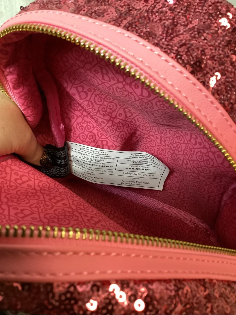 Loungefly X Biltmore Pink Sequin Mini Backpack